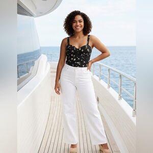 No Boundaries Denim Corset Top Sz 4X NWT